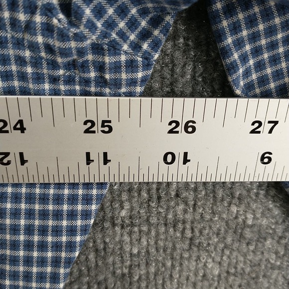 Abercrombie & Fitch Men's Button-Down Shirt Blue White Large Long Sleeve Check - Picture 12 of 12